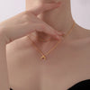 Groene Diamant Dubbele Maansikkel Ketting - Selina