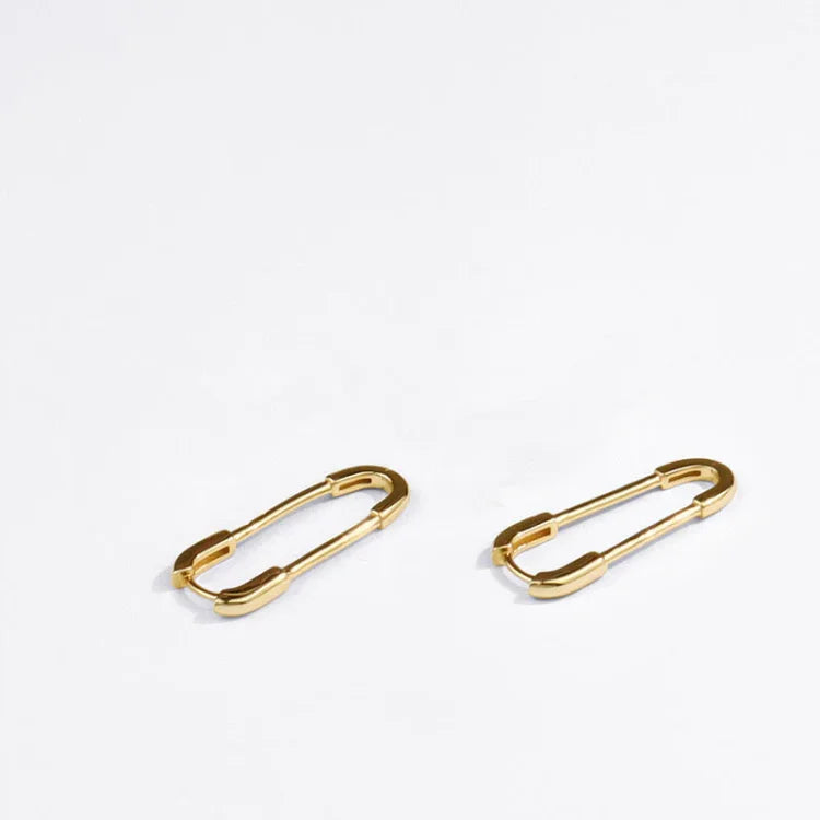 Gouden/Zilveren Paperclip Oorbellen - Viola