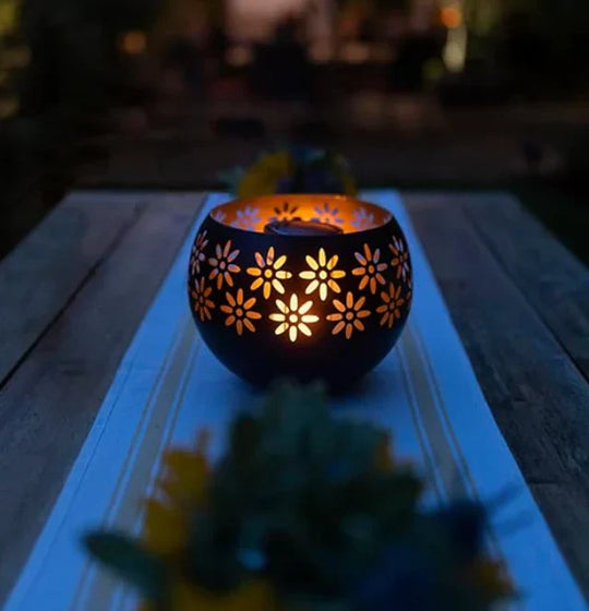 Bloemen Kaarslamp met Geurverspreider – Fleuris