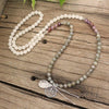 Labradoriet, Jade en Amethist Mala - Seraphine