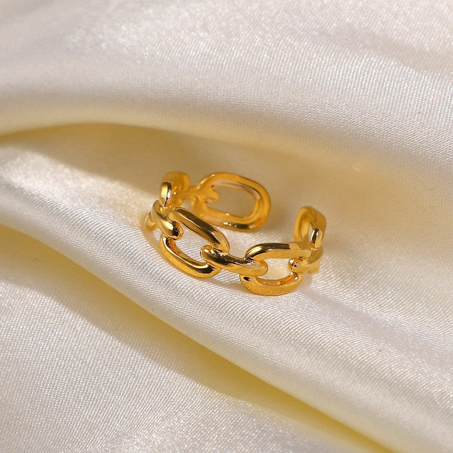 Gedraaide Schakel Open Ring - Nexa