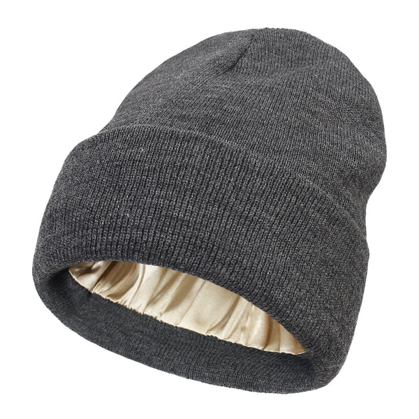 Winter Beanie met Zijden Voering - Noor