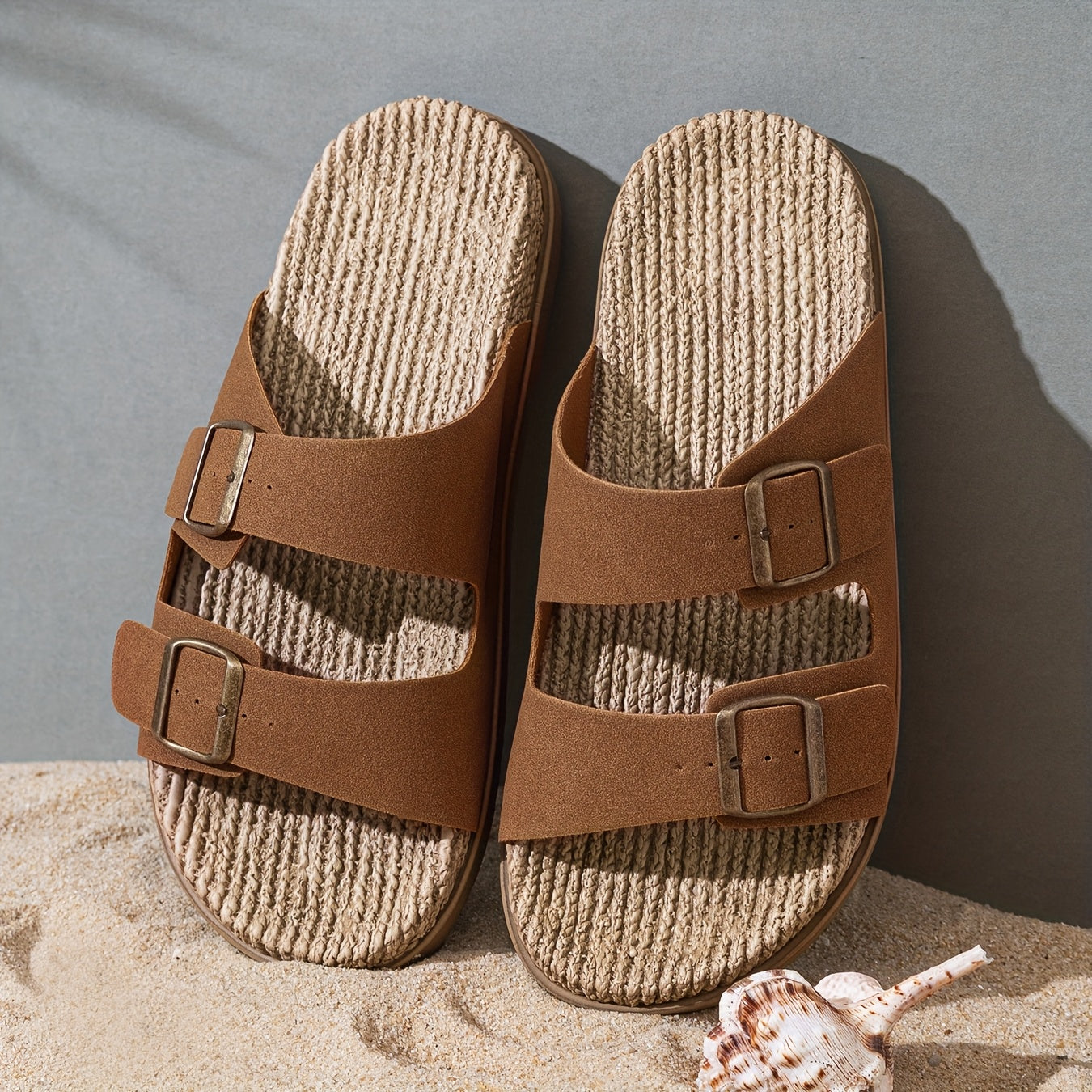 Stijlvolle heren zomer-slippers met verstelbare banden - GripStep