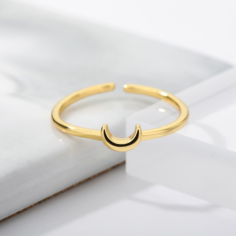 Minimalistische Halvemaan Ring - Nova