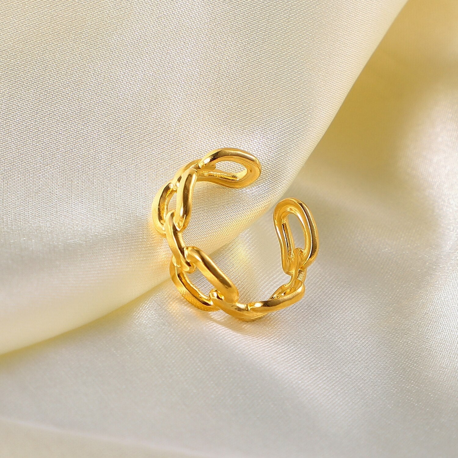 Gedraaide Schakel Open Ring - Nexa