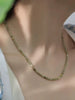Olijfgroene Zirkonia Ketting - Celeste