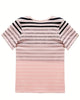 Gestreept dames T-shirt met ronde hals en kleurverloop – Melia