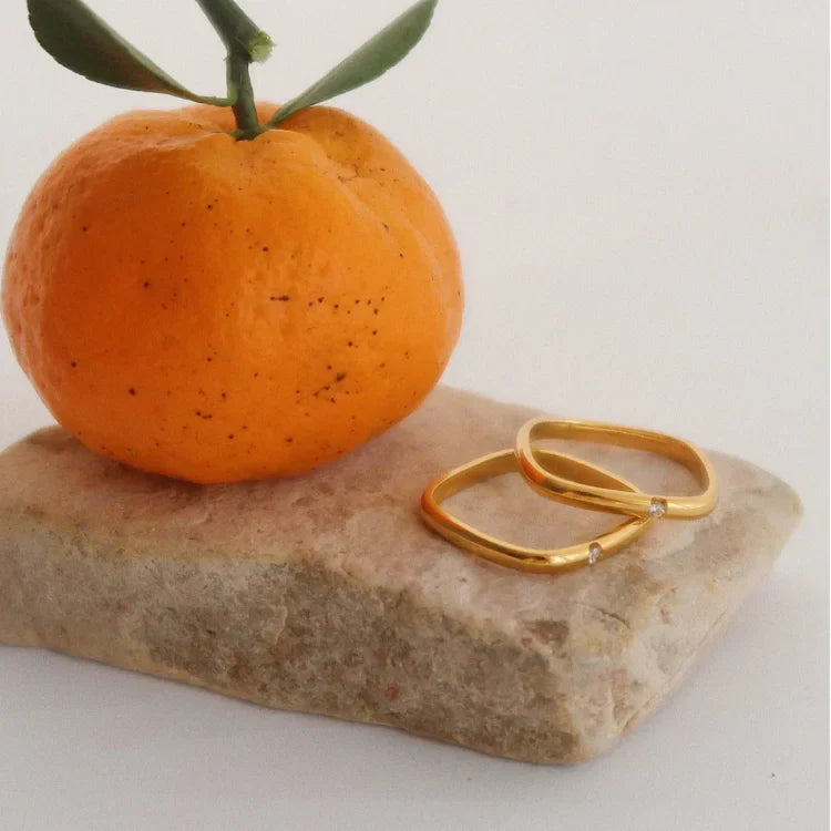 Minimalistische Zirkonia Ring - Leona