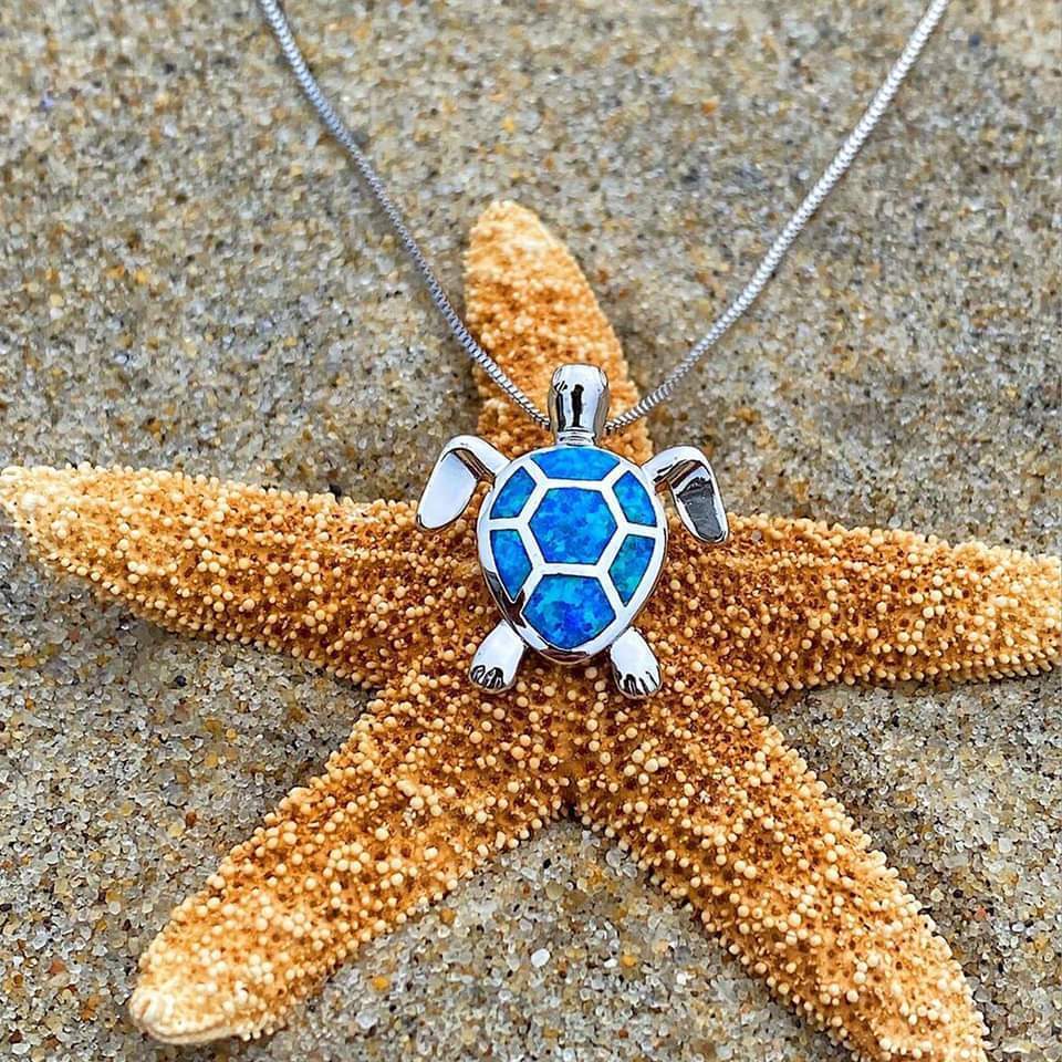 Ocean Wonder Schildpad Set met Halsketting en Oorbellen - Mila