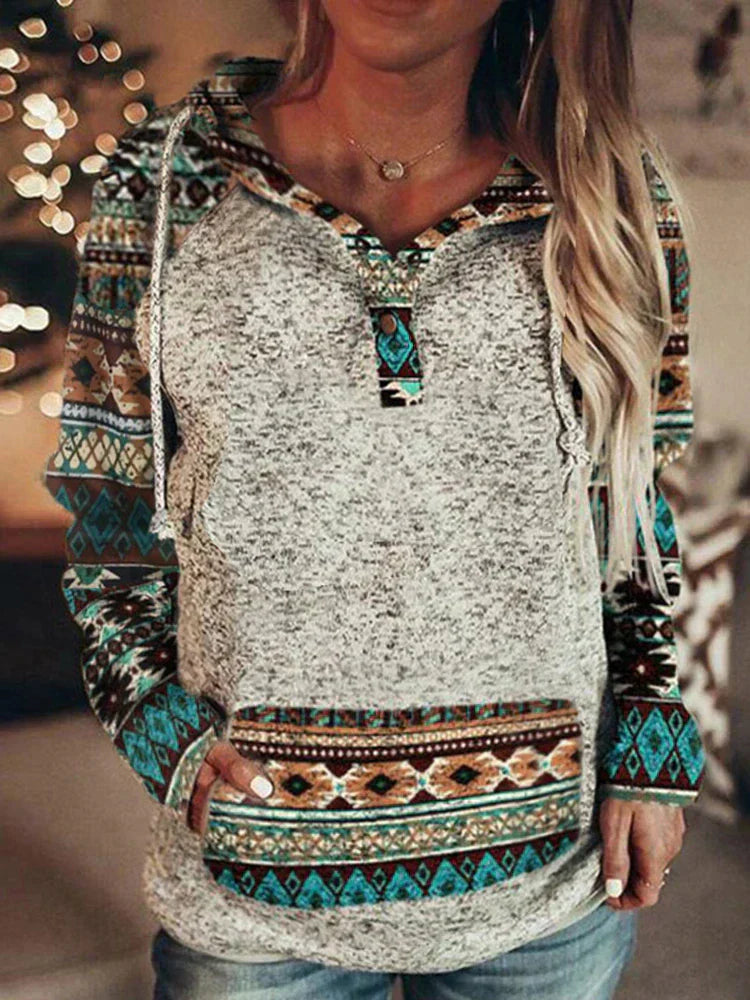 Dames Hoodie met Print – Nayela