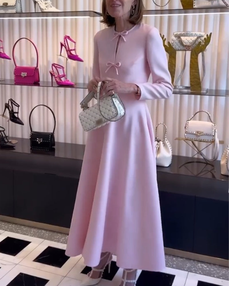 Luxe Maxi Jurk met Strikjes - Celine