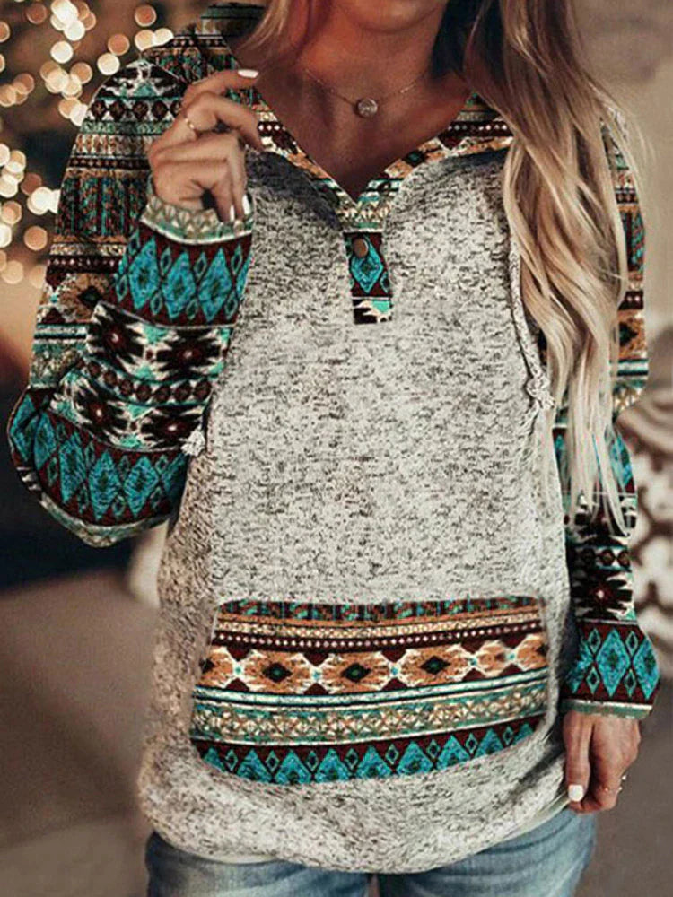 Dames Hoodie met Print – Nayela