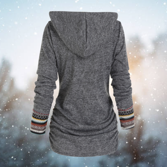 Tribale Hoodie met Geometrisch Patroon – Naïma