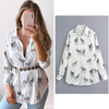 Didi Dierenprint Blouse | Een elegante, satijnen blouse voor dames