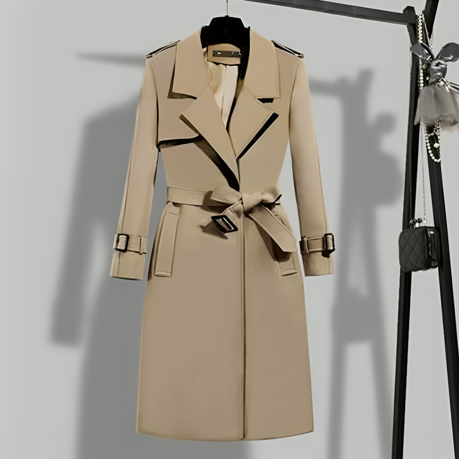 Dames Trenchcoat met Taille & Knoopsluiting – Sophia