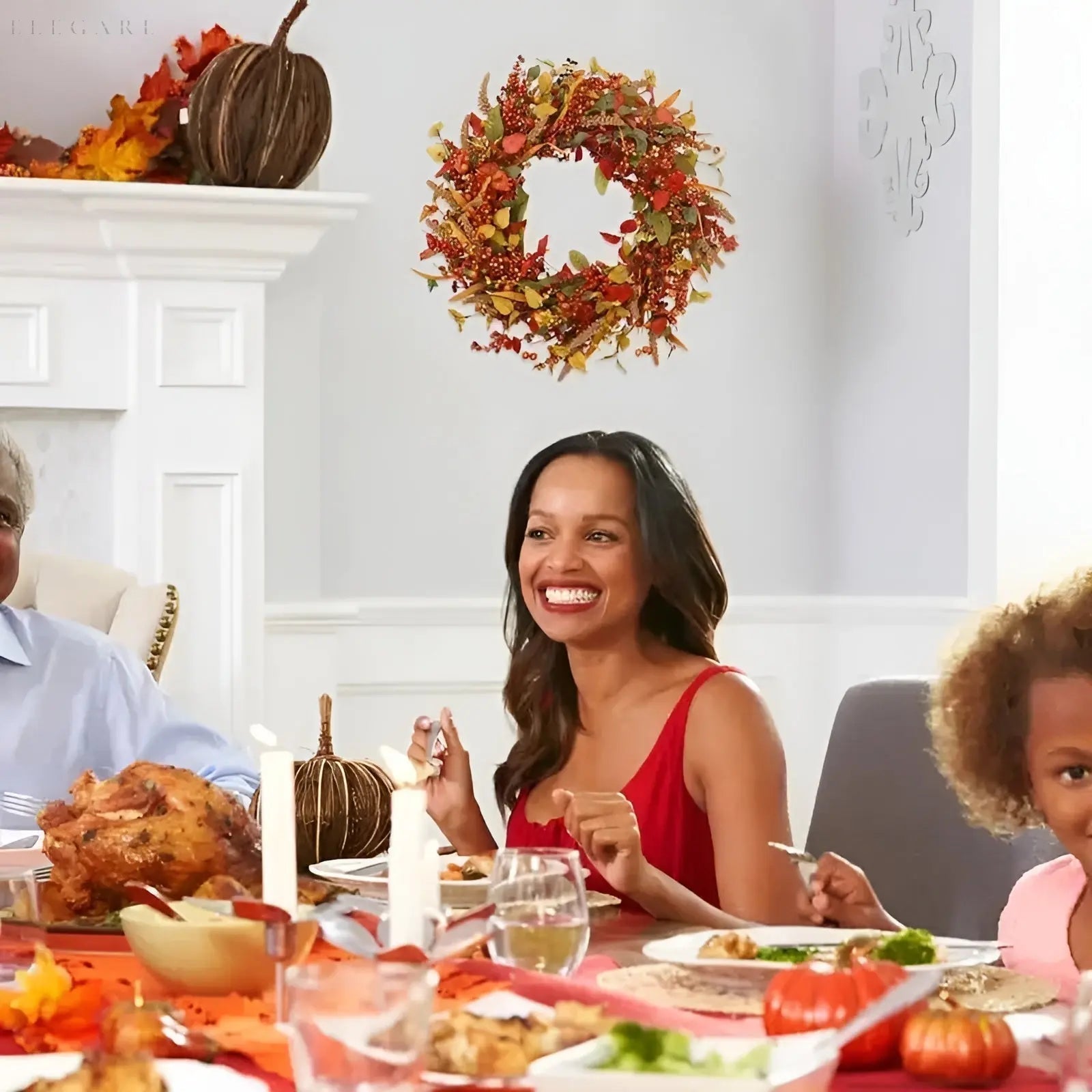 Herfstige Rotan Deurkrans - AmberLeaf