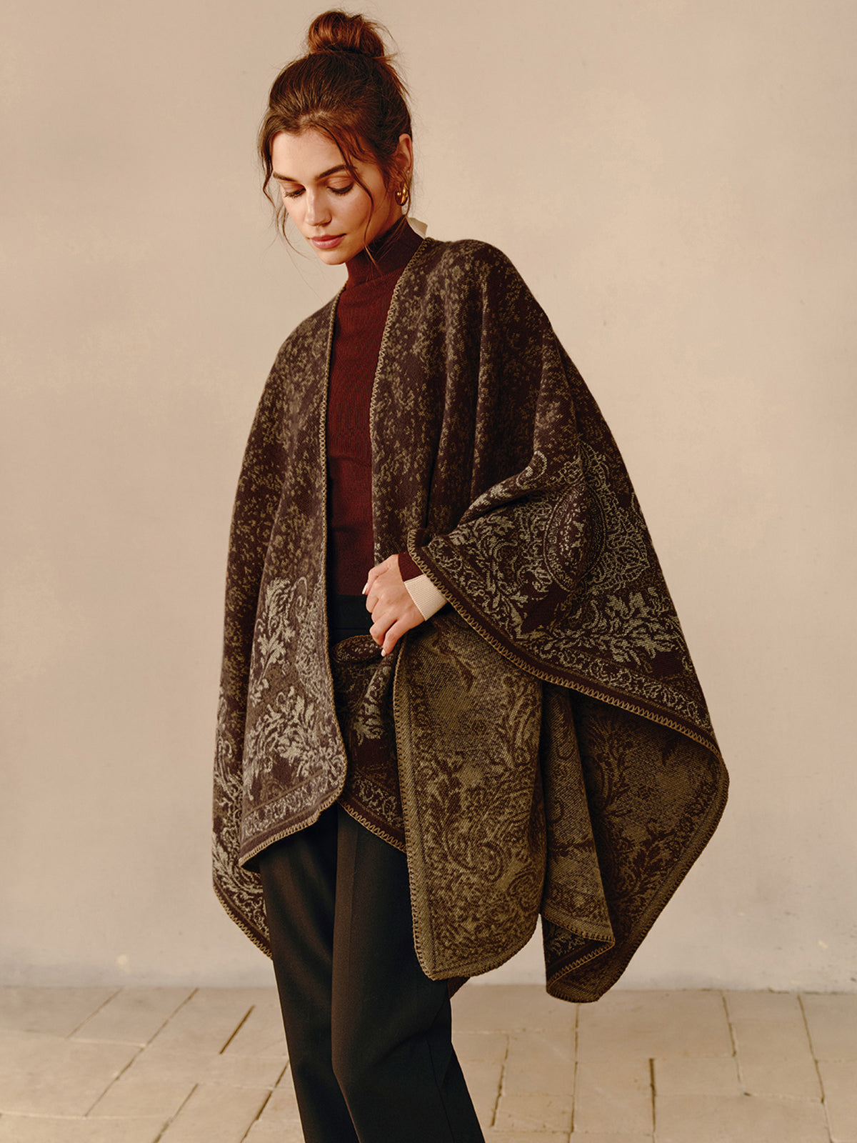 Boho Dubbelzijdige Poncho - Seraphina