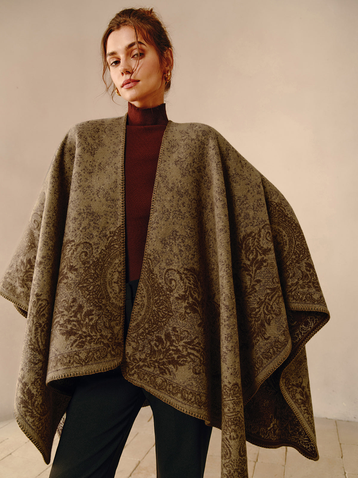 Boho Dubbelzijdige Poncho - Seraphina