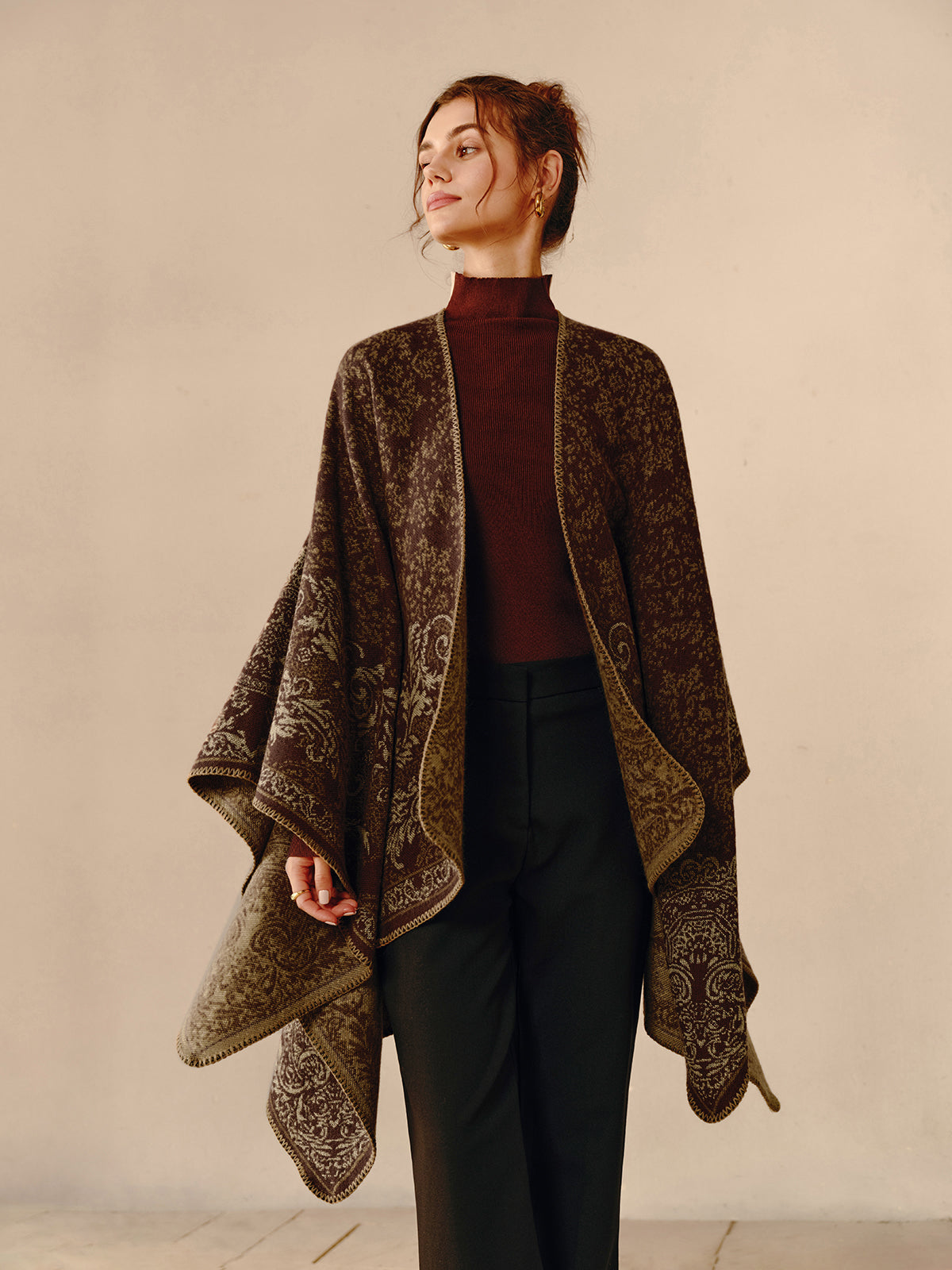 Boho Dubbelzijdige Poncho - Seraphina