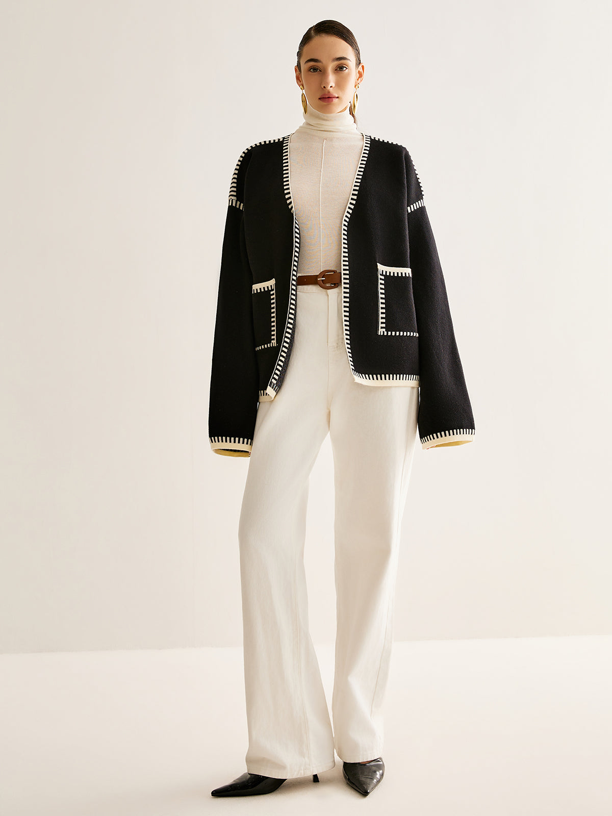 Gebonden Cardigan met Riem voor Dames - Celine