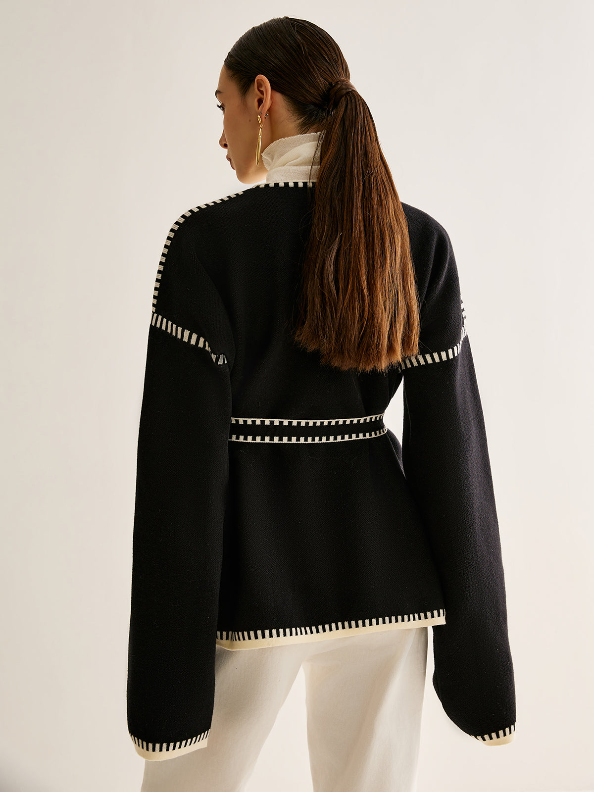 Gebonden Cardigan met Riem voor Dames - Celine