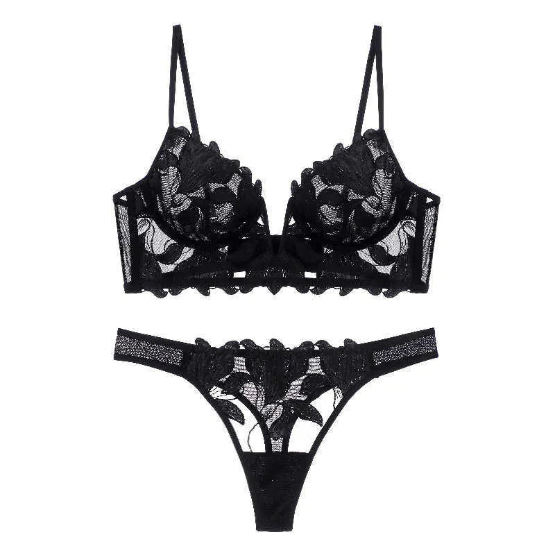 Sexy Franse Kant Lingerie Set | Met diepe V-decolleté