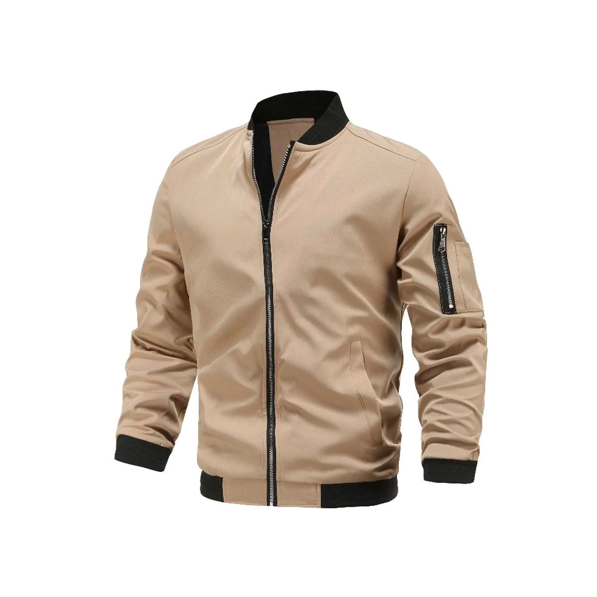 Lichte & trendy heren bomberjack met rits - Jaron