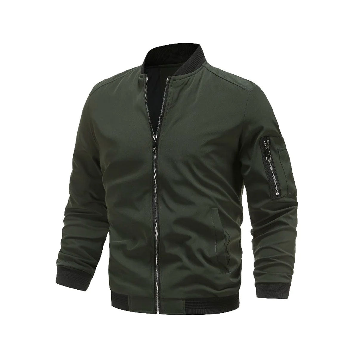 Lichte & trendy heren bomberjack met rits - Jaron