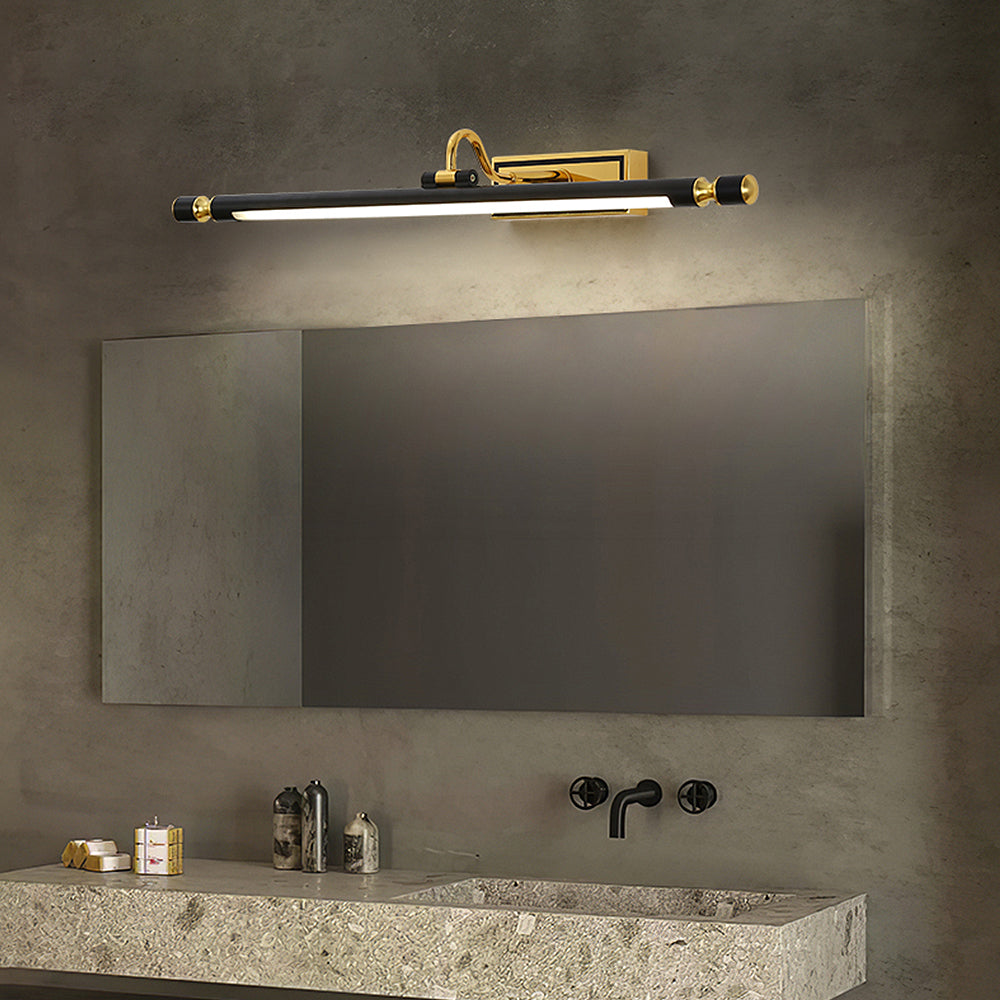 Luxe Zwart-Gouden Spiegellamp – LumoGold