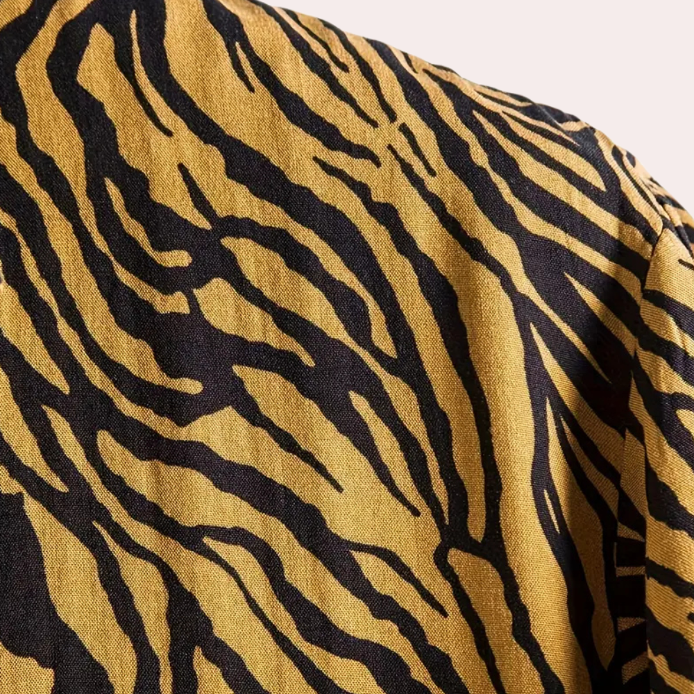 Trendy Tijgeprint Overhemd met Knoopsluiting - Oscar