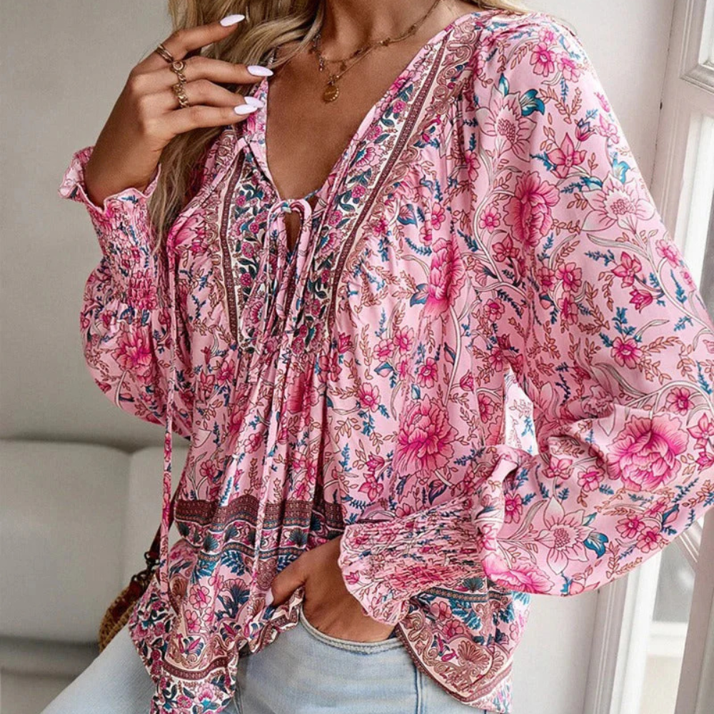 Modieuze Blouse met Bloemenprint voor Dames - Valerie
