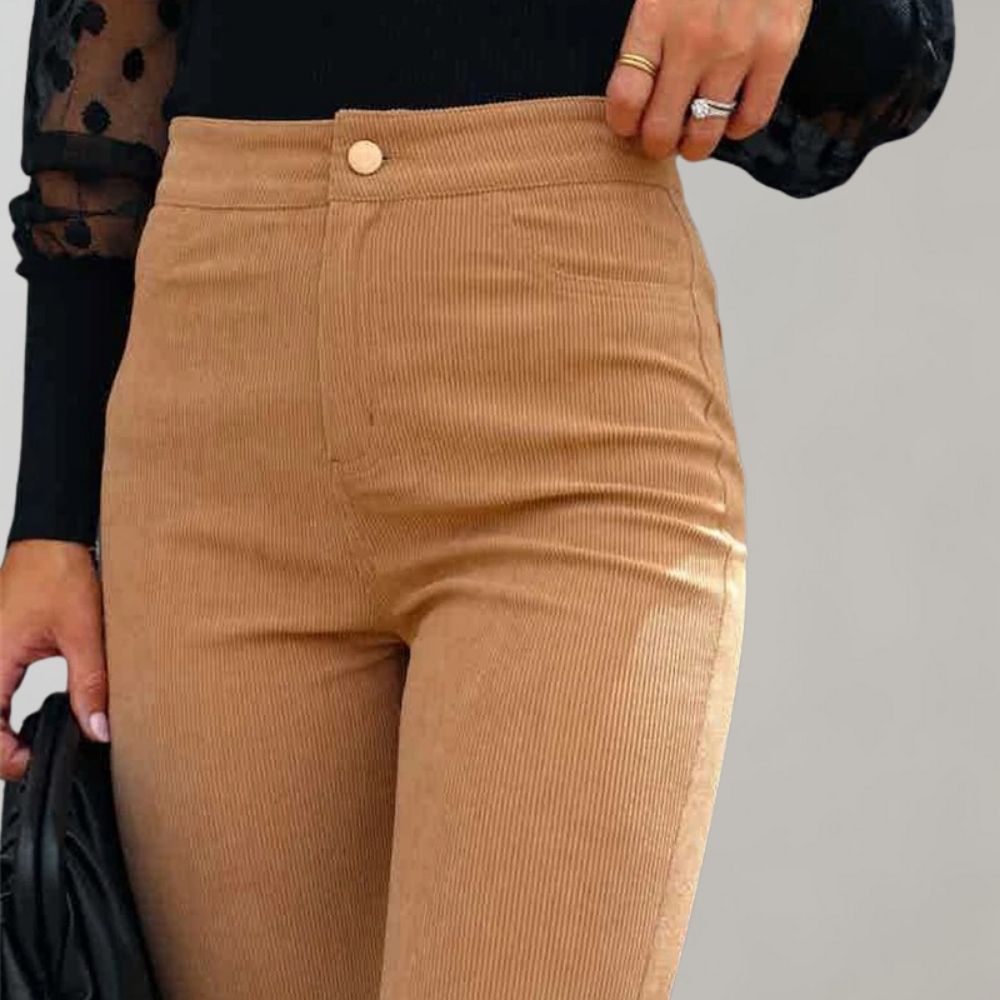 Trendy Corduroy Uitlopende Broek - Valerie