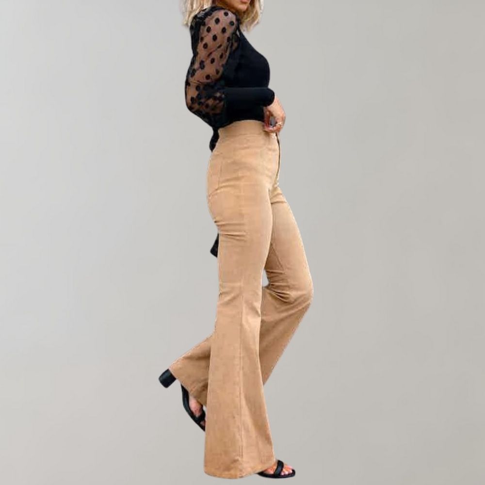 Trendy Corduroy Uitlopende Broek - Valerie