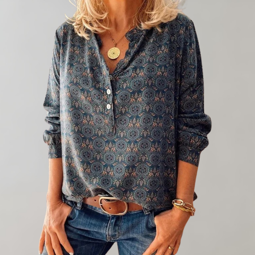 Dames Vintage Blouse van Polyester – Selina
