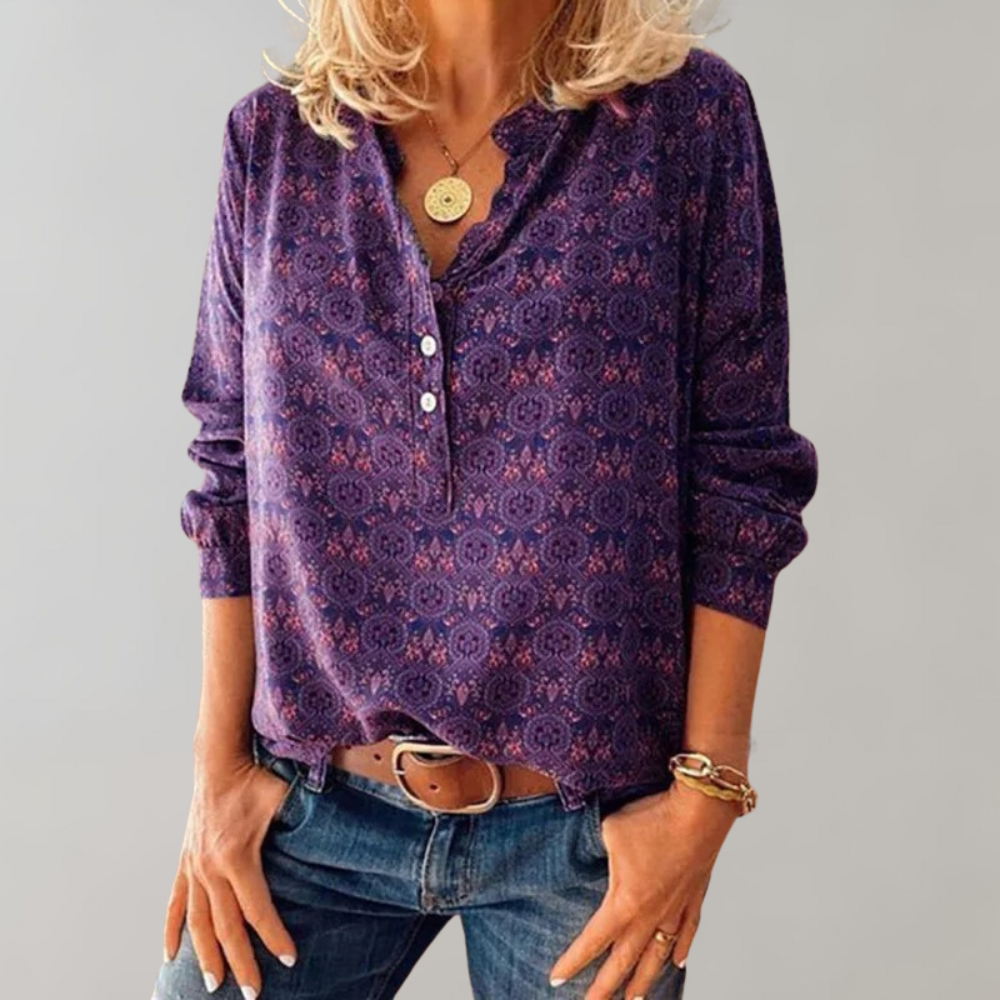 Dames Vintage Blouse van Polyester – Selina