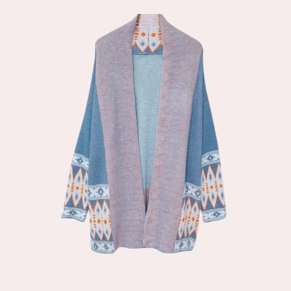 Dames Boho Brei Cardigan van zachte materialen – Selina