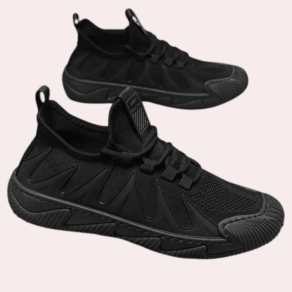 Trendy Lichtgewicht en Ademende Herensneakers - Nero