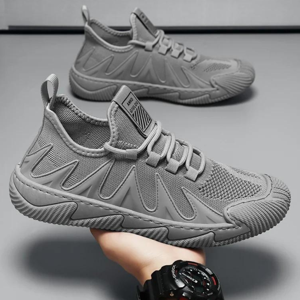 Trendy Lichtgewicht en Ademende Herensneakers - Nero