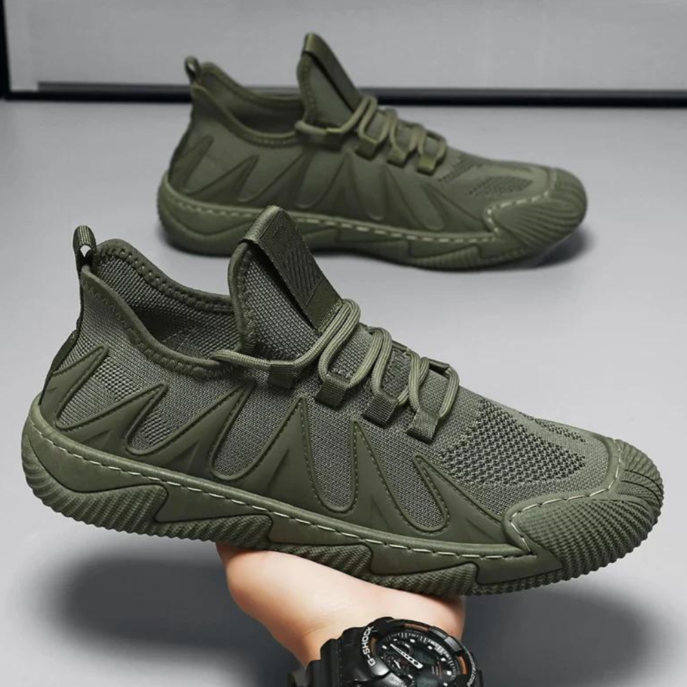 Trendy Lichtgewicht en Ademende Herensneakers - Nero