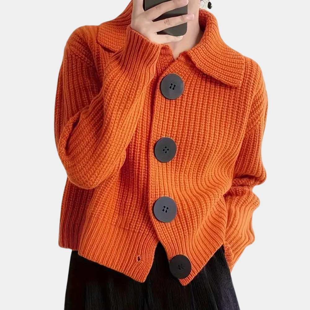 Trendy Oranje Damesvest - Romy
