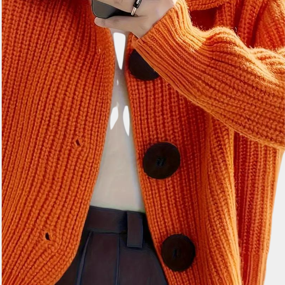 Trendy Oranje Damesvest - Romy