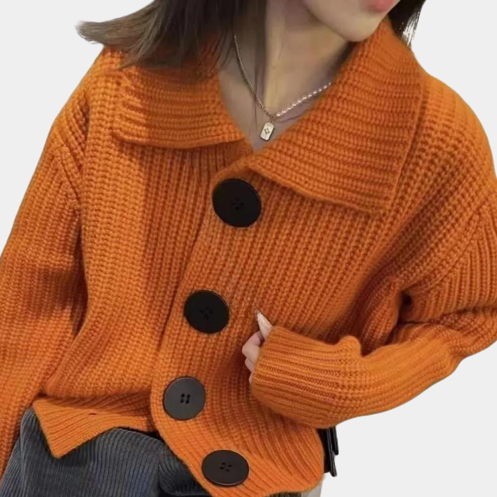 Trendy Oranje Damesvest - Romy