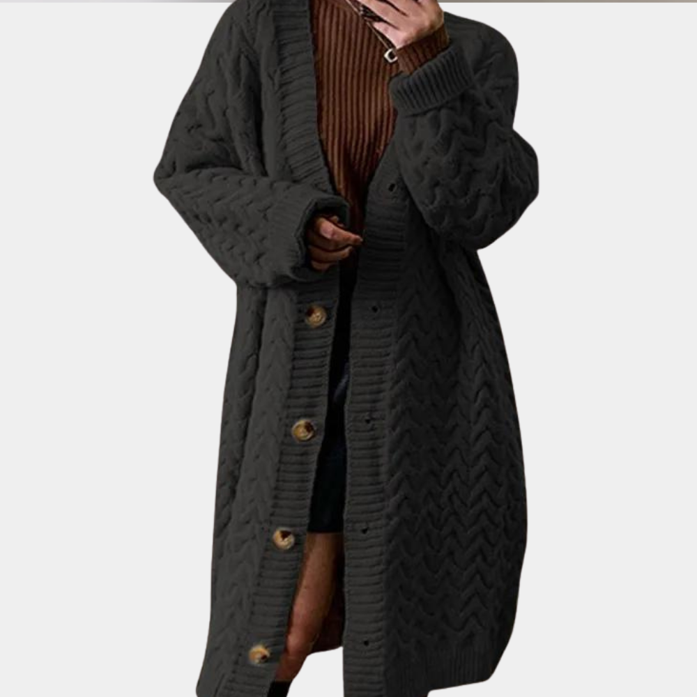 Oversized Lang Gebreid Damesvest - Noémie