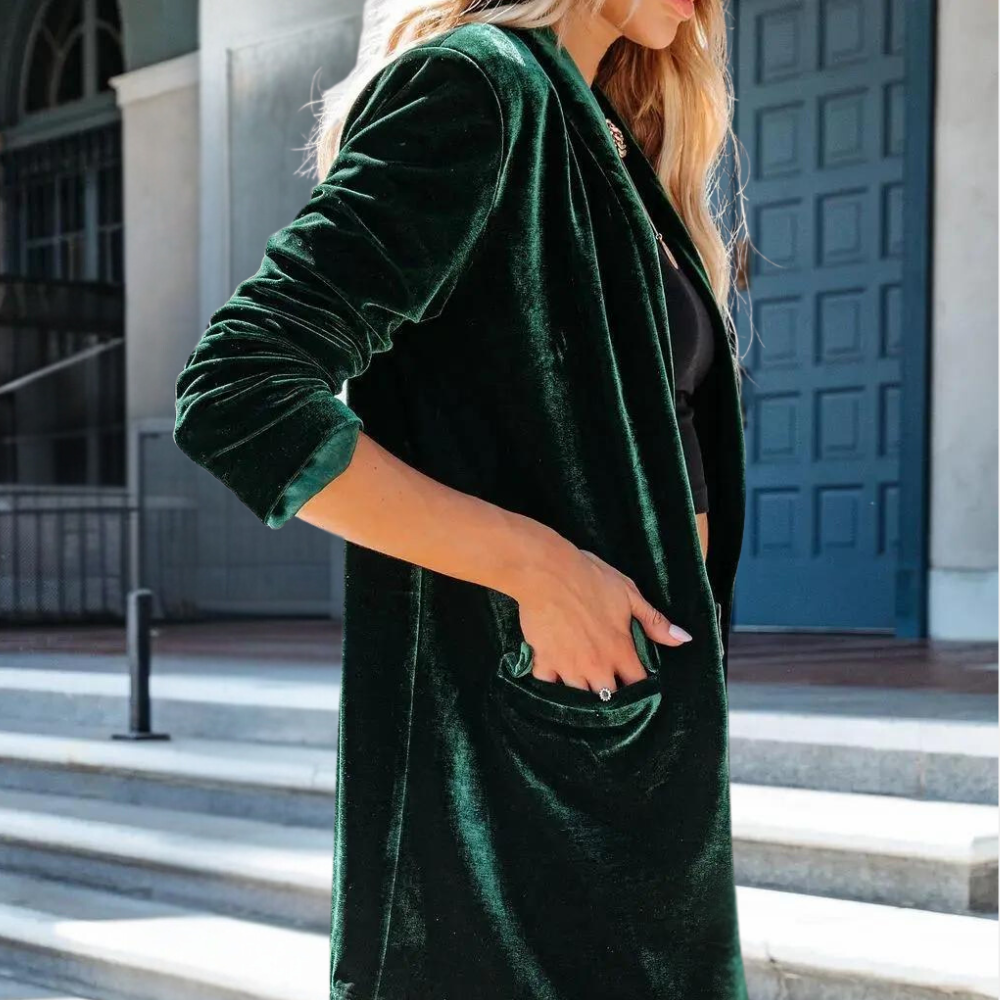 Fluwelen Damesjas met Luxe Uitstraling - Celestine