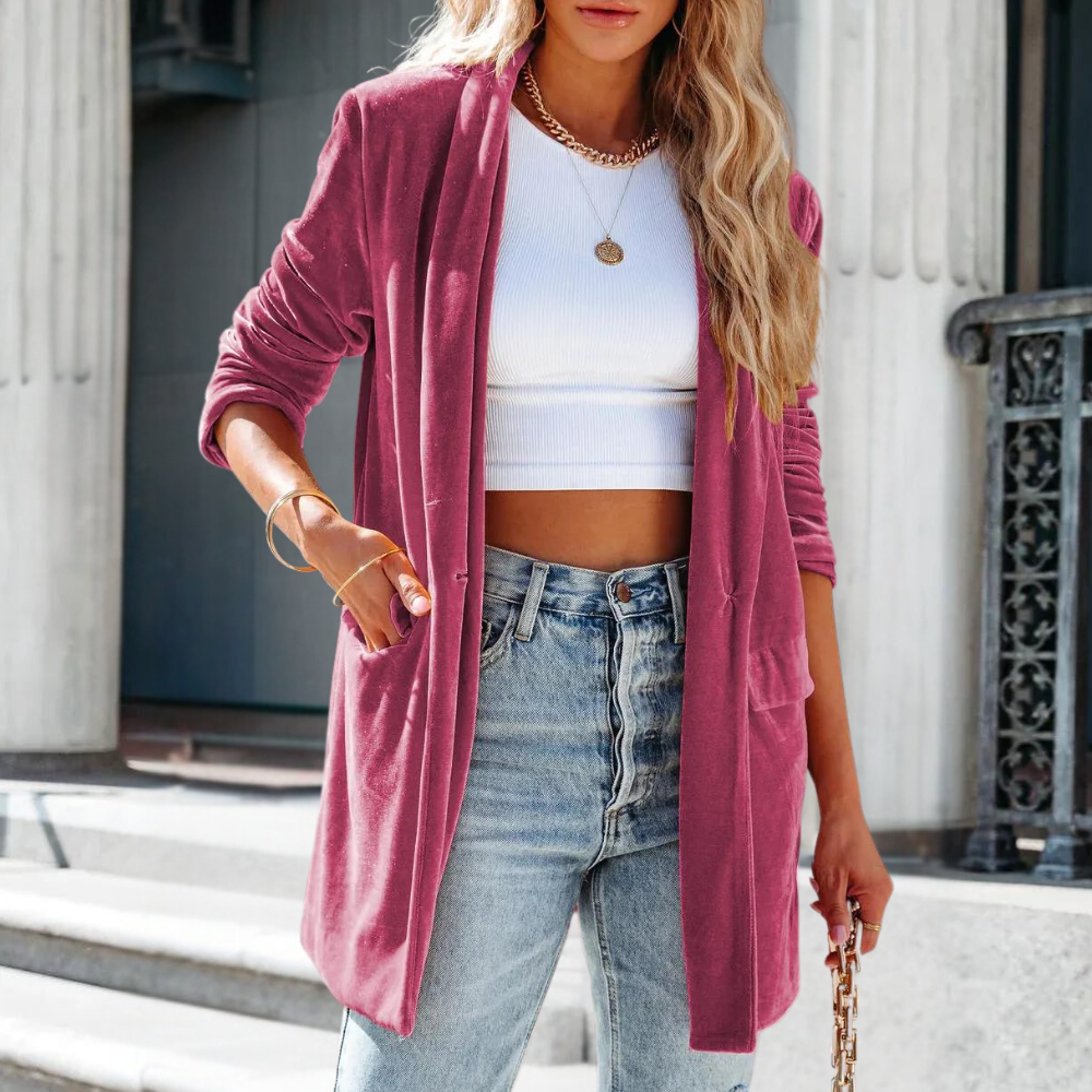 Fluwelen Damesjas met Luxe Uitstraling - Celestine