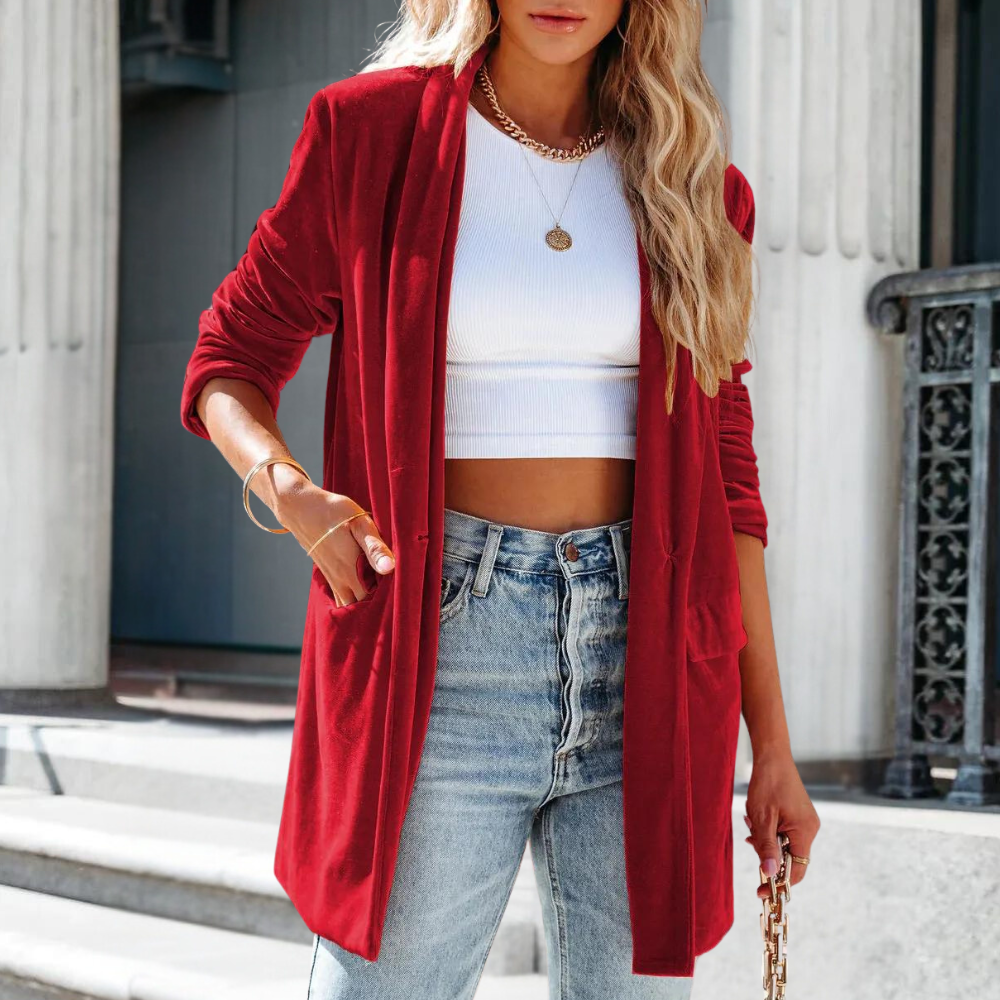 Fluwelen Damesjas met Luxe Uitstraling - Celestine