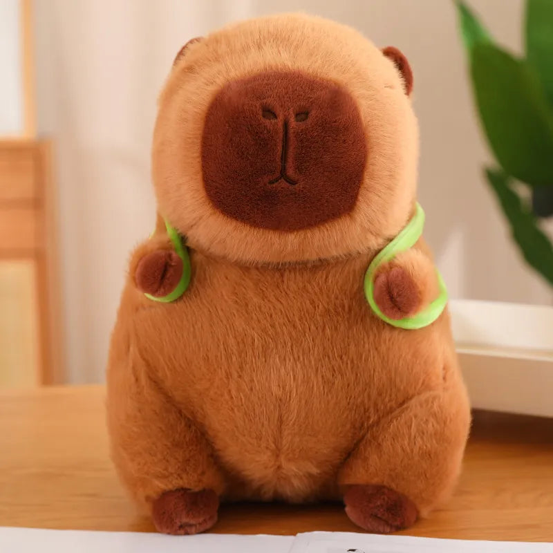 Schattige Capybara Knuffel met Schildpad Rugzak - CapyBuddy