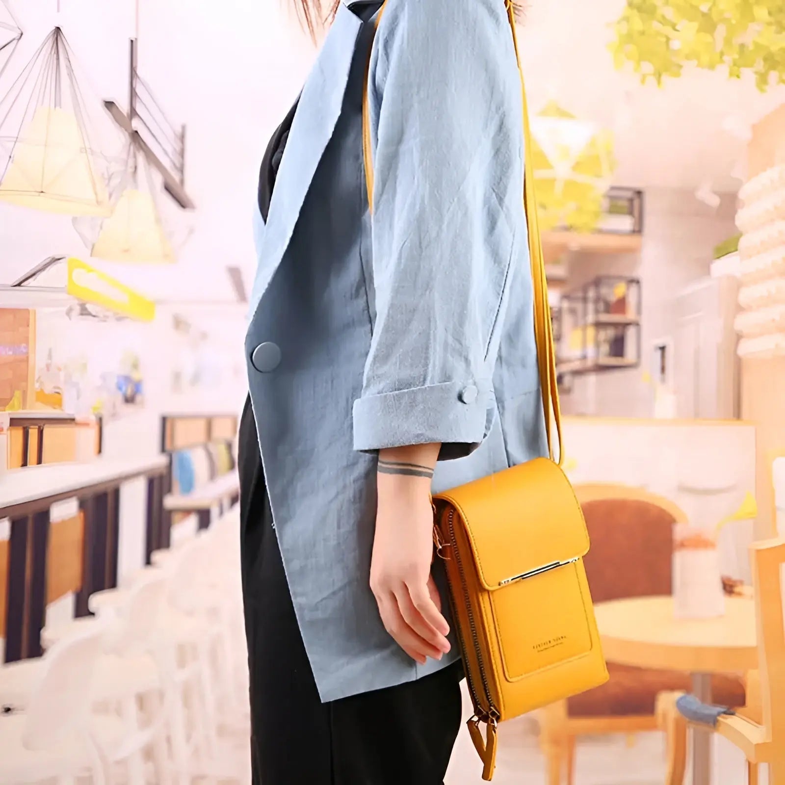 Trendy Leren Anti-Diefstal Dames Schoudertas - SecureStyle