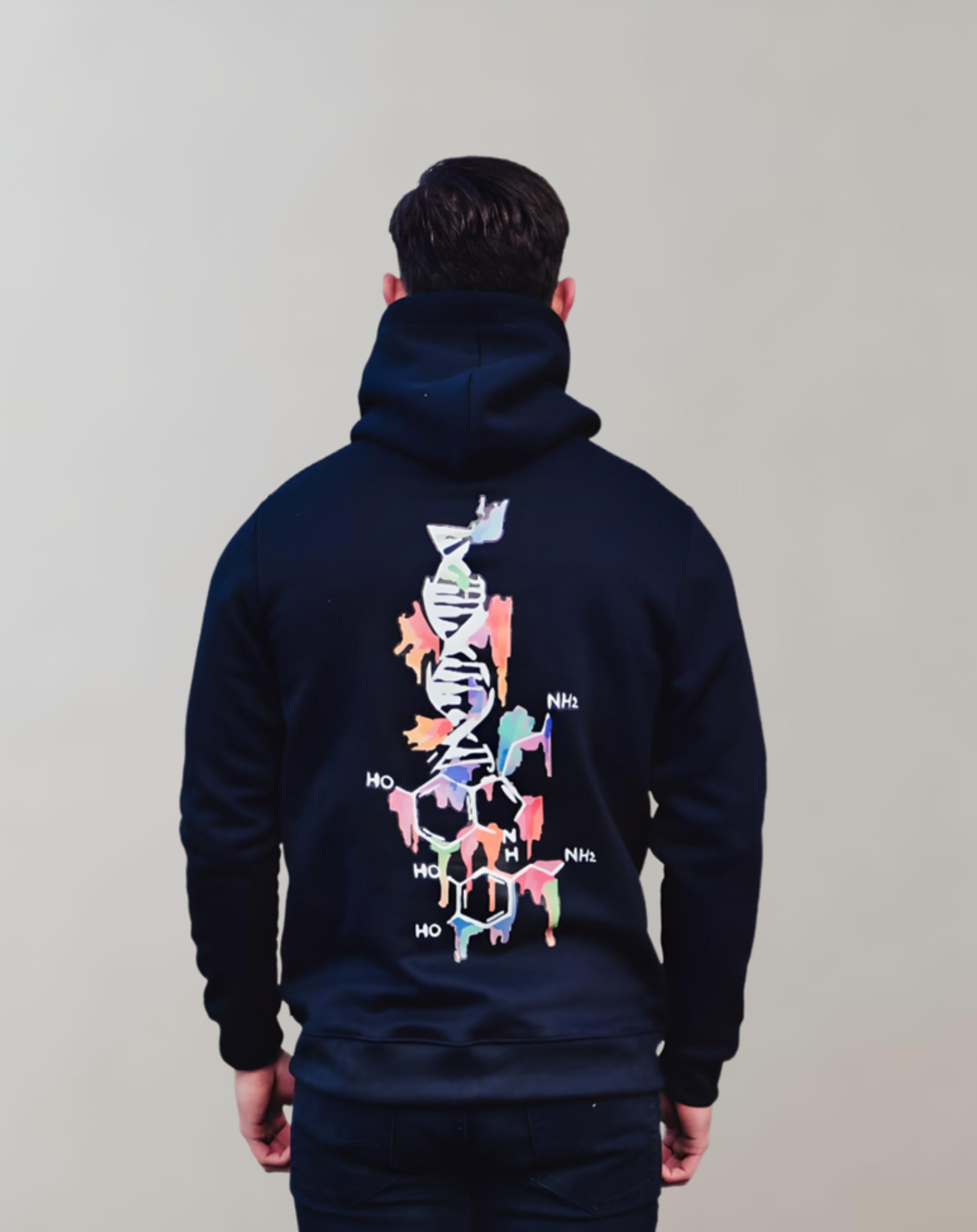 Blauwe Hoodie met DNA-Print - Orion