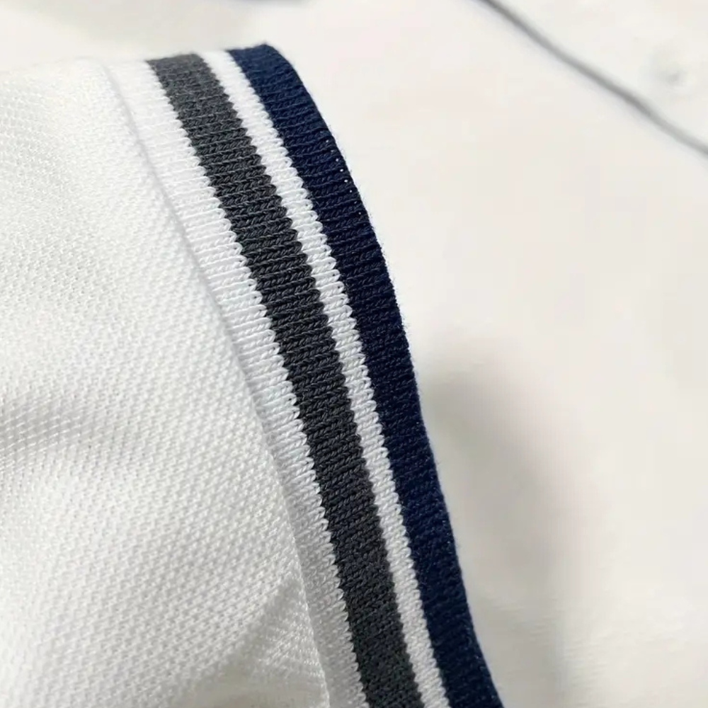 Trendy Witte Heren Polo - Tiberius